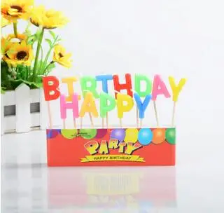 Многоцветная восковая свеча с буквами для детей на день рождения, Милая 16 стильная зубочистка, торт, украшение для детской вечеринки, свеча с цифрами - Цвет: 16
