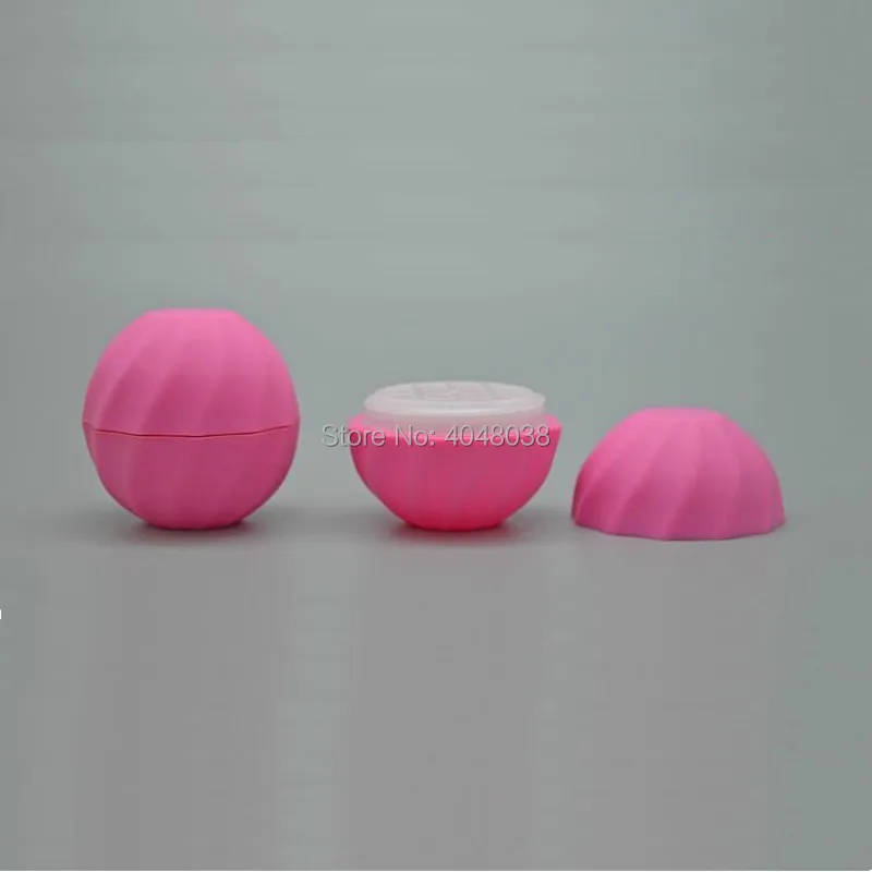 Lovely Lipbalm Container Round Plastic Cosmetic Lip Rouge Box Empty Lip Balm Bottle Lipstick Packaging