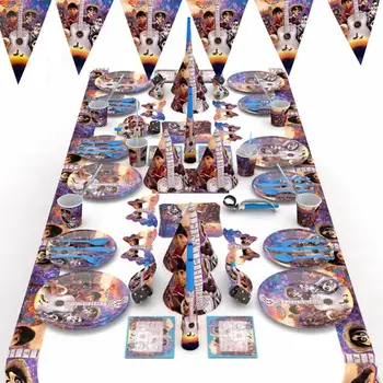 

Party Tableware Set for 12 kids Hot Movie COCO Party Supplies Miguel Kids Birthday Party Decoration 188pcs