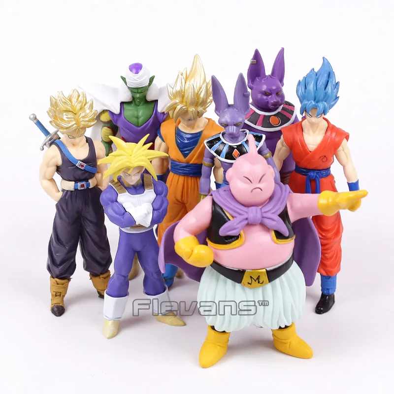 

Dragon Ball Z Super Saiyan Goku Trunks Champa Beerus Piccolo Majin Buu PVC Figures Collectible Model Toys 8pcs/set 13~16cm