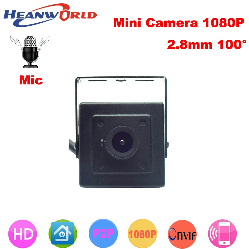 

Heanworld HD IP Camera 1080P with Microphone super Mini Home Security camera Surveillance cctv Camera ONVIF 2.8mm wide angle