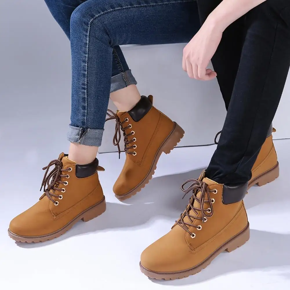 

2019 Hot Sale Autumn Early Winter Shoes Women Flat Heel Boots Fashion Keep warm Women's Boots Brand Woman Ankle Botas Camouflage