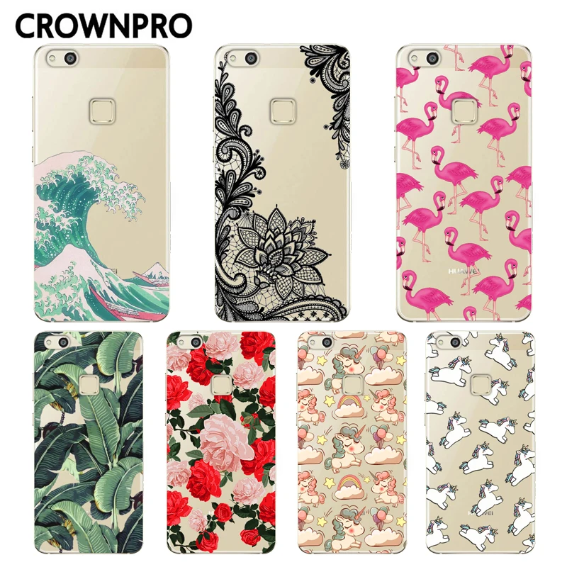 

CROWNPRO FOR Huawei P10 Lite Case Cover Soft TPU Silicone P10 Lite Phone Painted Back Protective Cases FOR Huawei P10 Lite Funda
