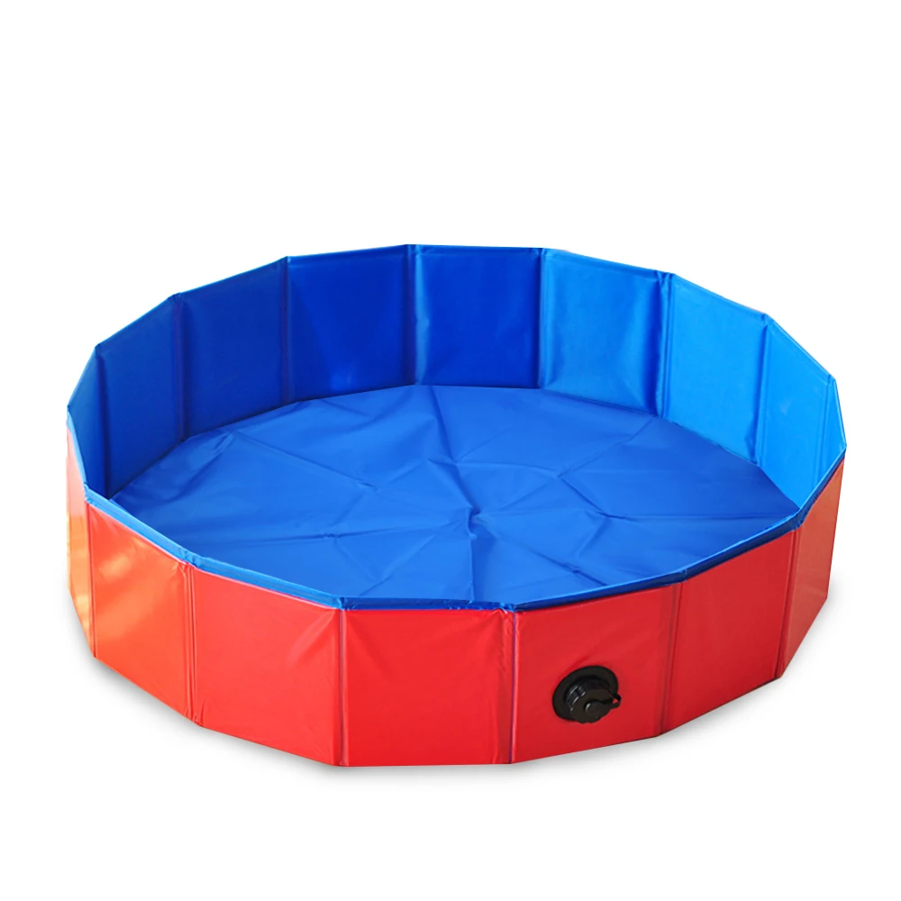 New 1pc Foldable Dog Pool Pet Bath Swimming Tub Collapsible Bathing Pool for Dogs Cats Kids Dog Pool - Цвет: Red