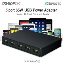 USB Зарядное устройство Быстрая зарядка Зарядное устройство 3,0 5-Порты и разъёмы USB адаптер 65 Вт Портативный для ноутбук планшеты Зарядное устройство s