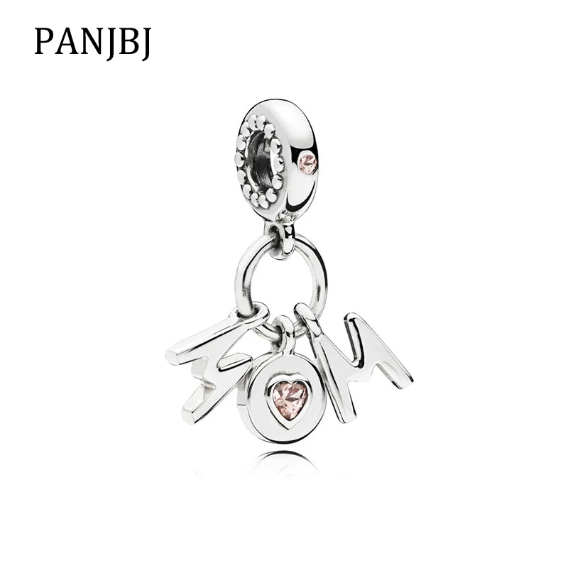 

New Free Shipping Silver Plated Bead Alloy Perfect Mom Dangle Charm Fit Original Pandora Bracelet Necklace DIY Women Jewelry