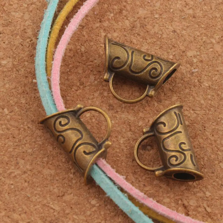 

Flower Swirl Tube Bails 100PCS Antique Bronze Bag Beads Fit Charm European Bracelet L296