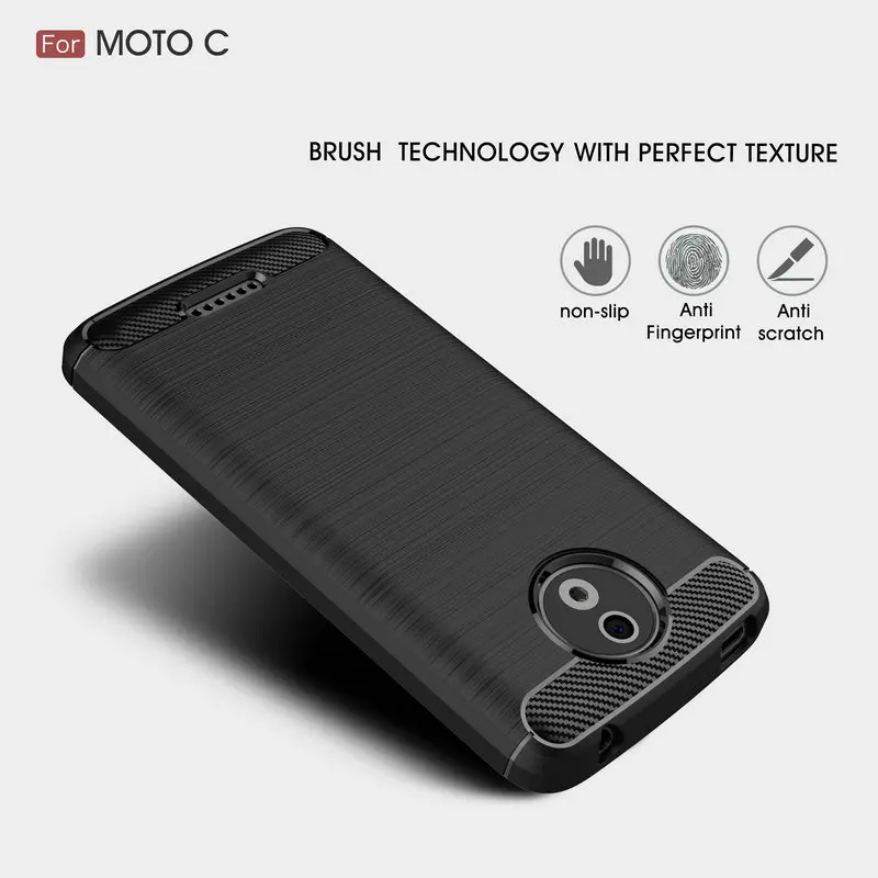 Тонкий защитный чехол для Motorola Moto C XT1750 XT1754 XT1755 XT1758 Plus противоударный кожаный