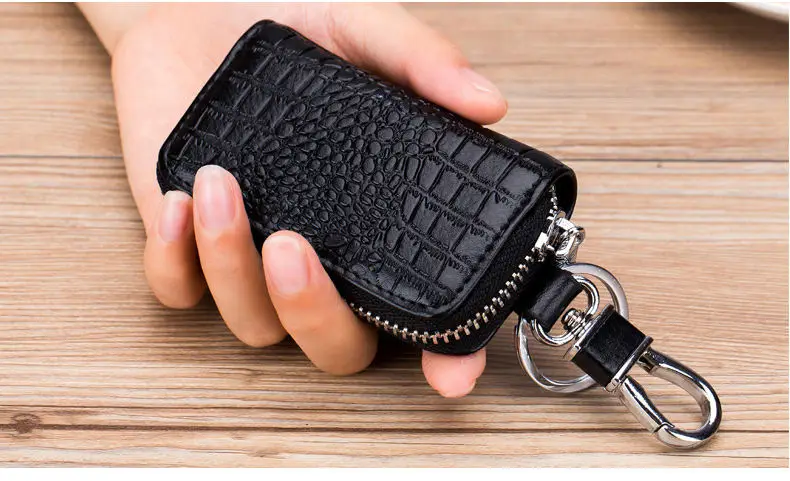 Брелок Для мужчин Для женщин Key Holder Органайзер из натуральной кожи чехол кожа сумка ключи от машины бумажник ключница случае ключ мини сумка карты