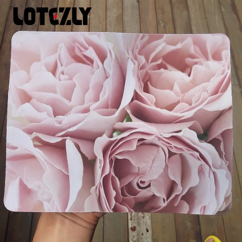 Beautiful Pink Roses Printing Lock Edge Mouse Mat Black Rubber Mousepad Pc Computer Desk Accessories Mouse Pads For Gift Mouse Pad Mouse Matmouse Mat Black Aliexpress
