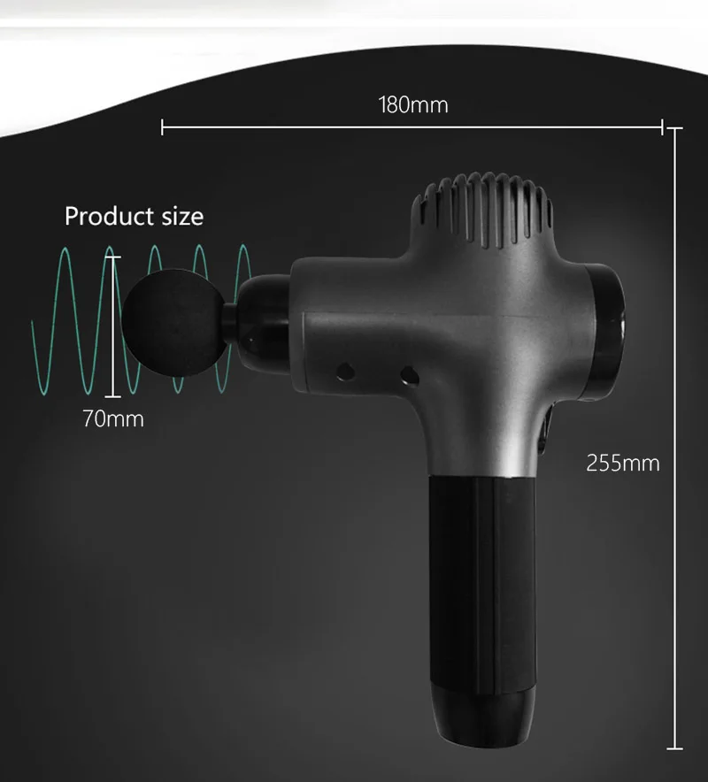 NEW Electronic Therapy Body Massage for Gun High Frequency Vibrating Massage for Gun Body Relaxing for Gun Relief Pains Massager