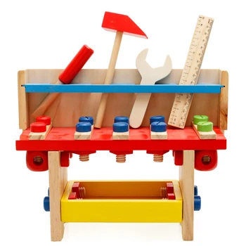 

Baby Wooden Toys Kids Wooden Multifunctional Tool Toy Construction Tool Toys Set Baby Learning Education Chirstmas Birthday Gift