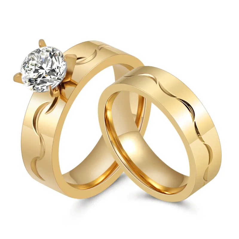 Buy High Quality Stainless Steel Gold Color Engagement