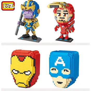 

LOZ Mini Blocks Hero Cartoon Building Bricks Thanos Model Micro Blocks Ironman Auction Figures BOY Gifts Toys For children 9220