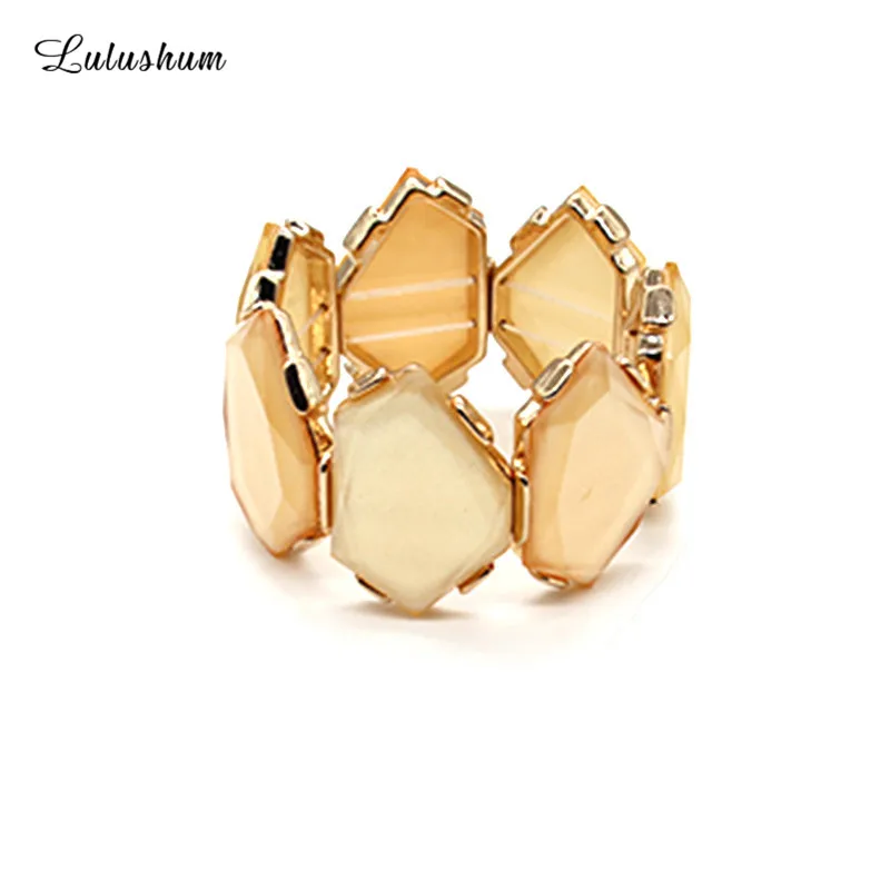 

SANYU Fit Pandora Bracelet 2019 New Style Alloy Elastic Bangles Plating 20K Gold Temperament Geometric Bangles Women BR-1629