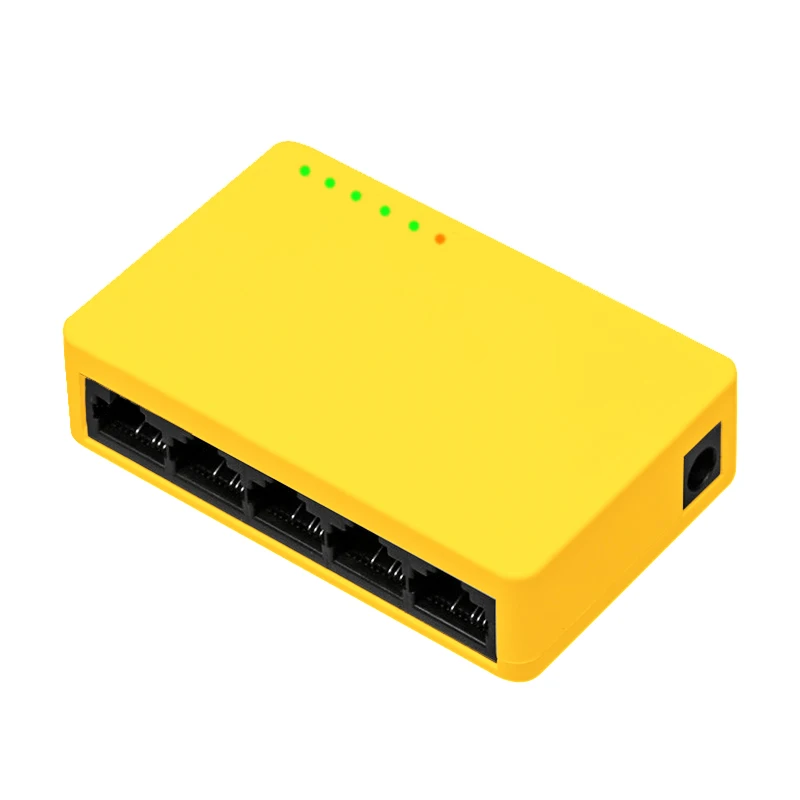 Мини сетевой коммутатор 5 Порты и разъёмы 10/100 Мбит/с Fast Ethernet сетевой настольный коммутатор концентратор LAN/полный или наполовину дуплекс обмен, EU/US/UK штекер