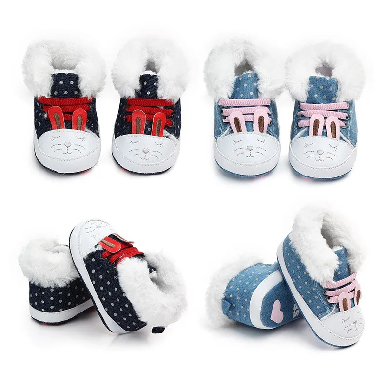 Зимняя Теплая Бархатная обувь для новорожденных девочек; детская обувь принцессы; детская обувь