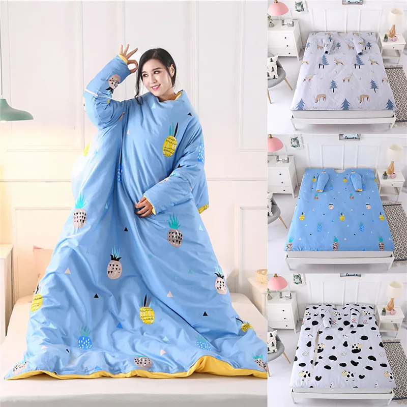 

lazy Quilt Winter Lazy Quilt With Sleeves Quilt Winter Warm Thickened Washed Quilt Blanket Bed Cartoon Sheet fashion Hot New J25