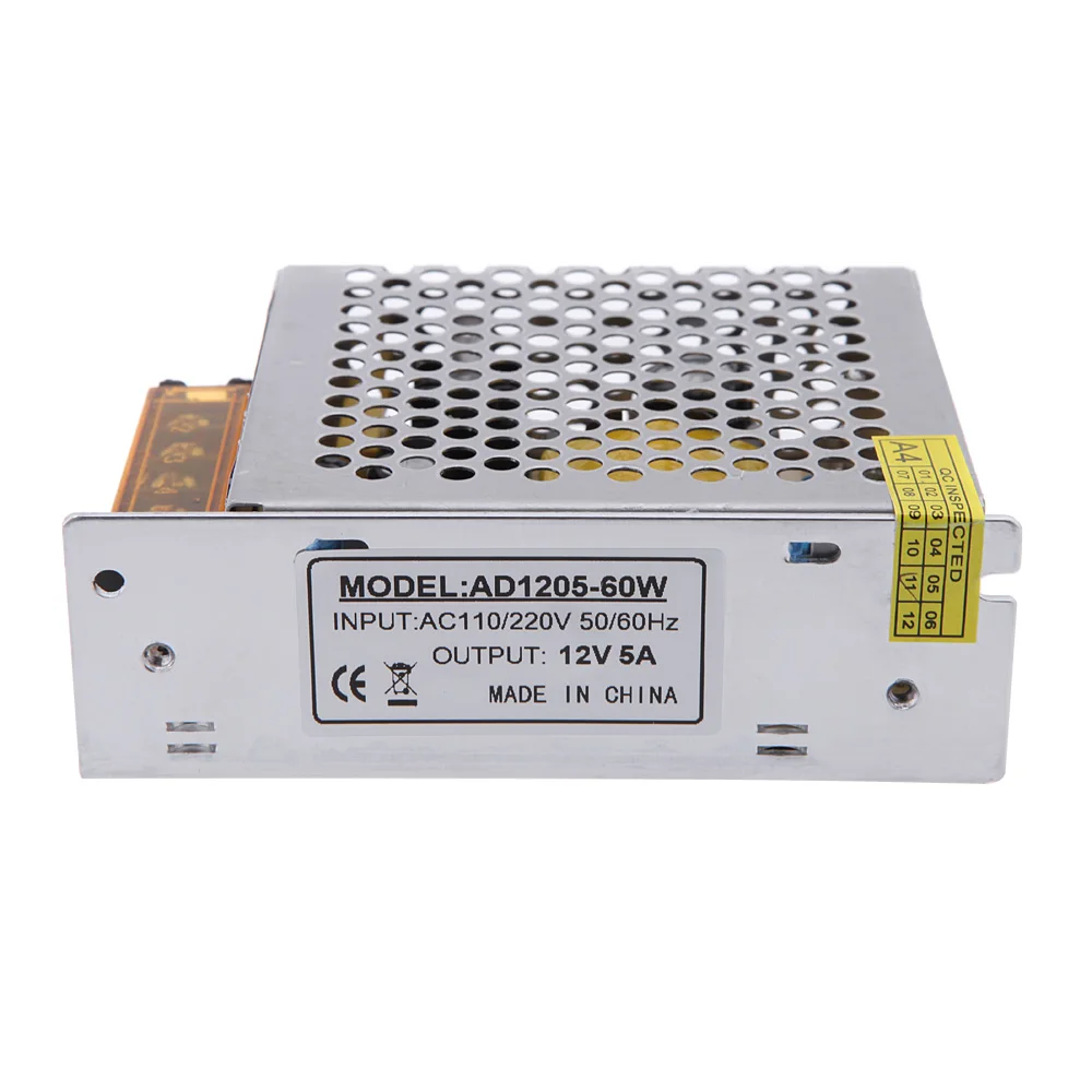AC 110 V/220 V к DC 12 V 5A 60 W трансформатор напряжения Выключатель питания для светодиодный полосы светодиодный экран промышленное оборудование
