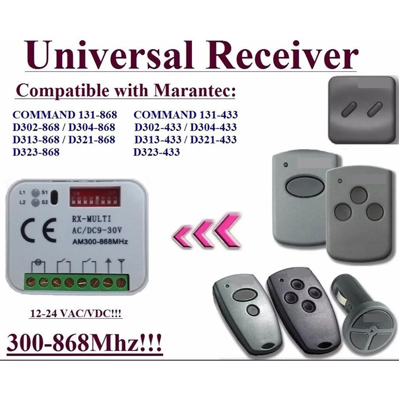 Ресивер совместим с Marantec 433 92 МГц-868 3 МГц D302 D304 D312 D323 2 шт. высокое качество |