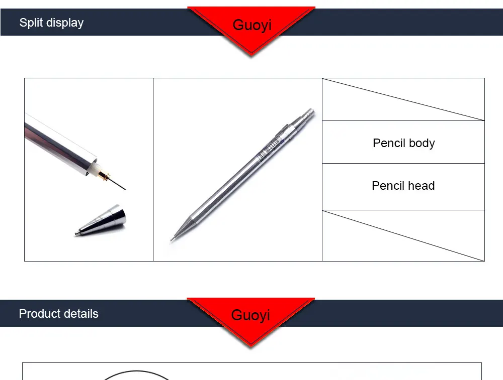 Guoyi K101, 3 цвета, Металлический Мини автоматический карандаш, 0,5 мм., для обучения, офиса, школы, канцелярские принадлежности, Подарочная металлическая ручка и ручка для бизнес-отелей