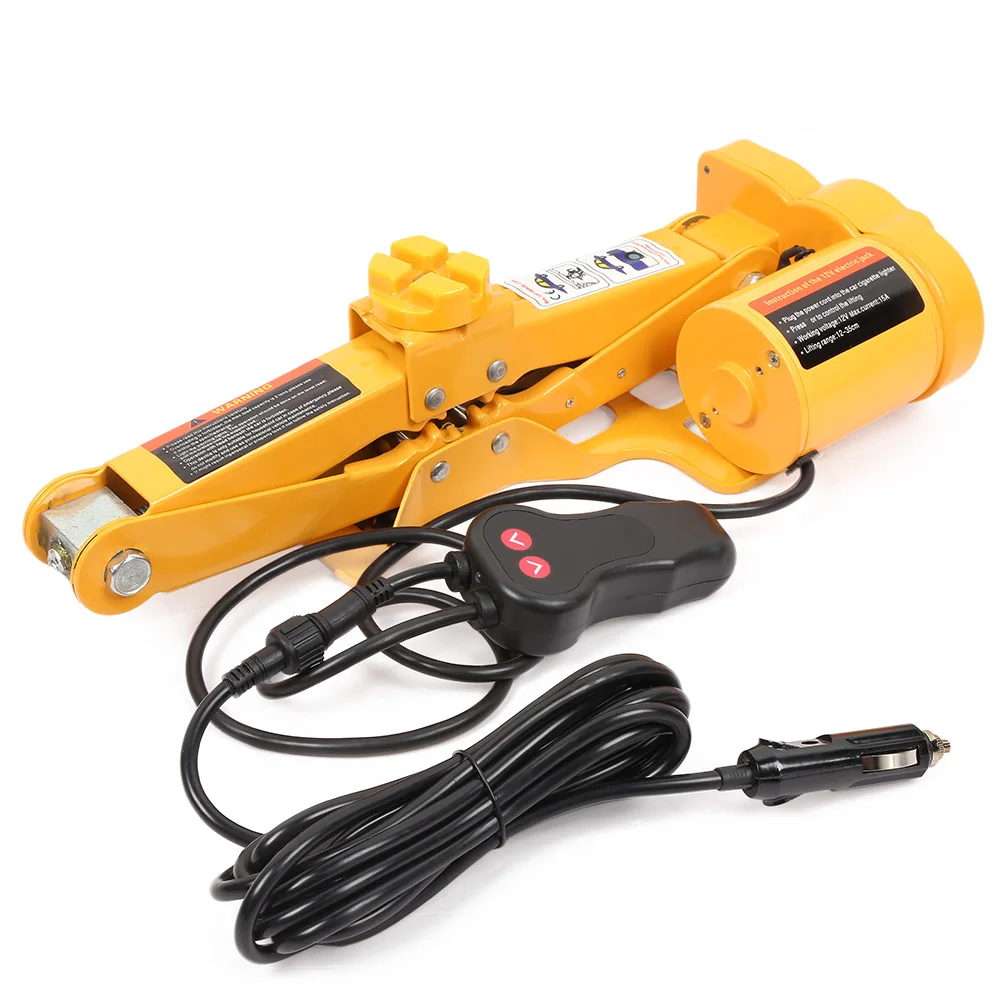  12V Car Electric Jacks Tire Replacing Tool Hydraulic Floor Jack Set Impact Wrench Tool LED Light Au