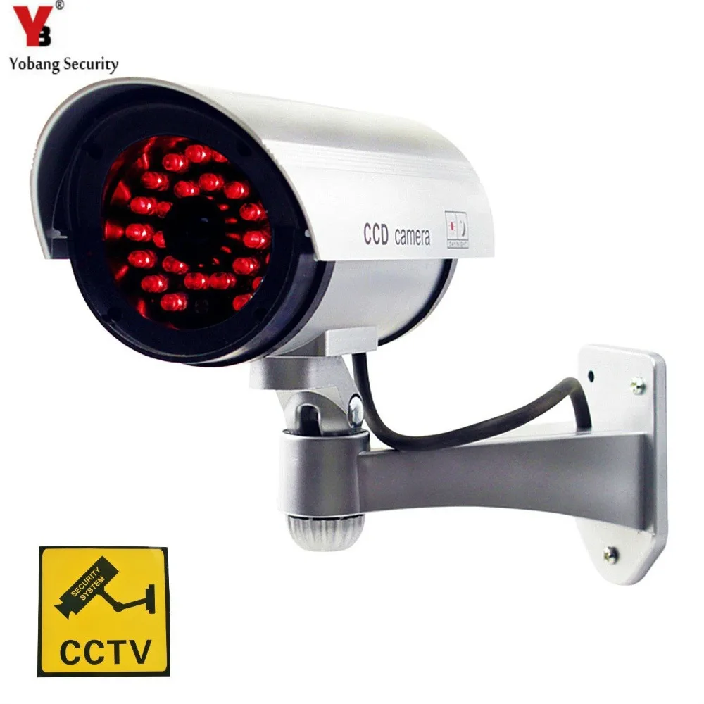 YobangSecurity CCTV Security Dummy/Fake Camera Outdoor Bullet Camera with 30 Units Illuminating ...