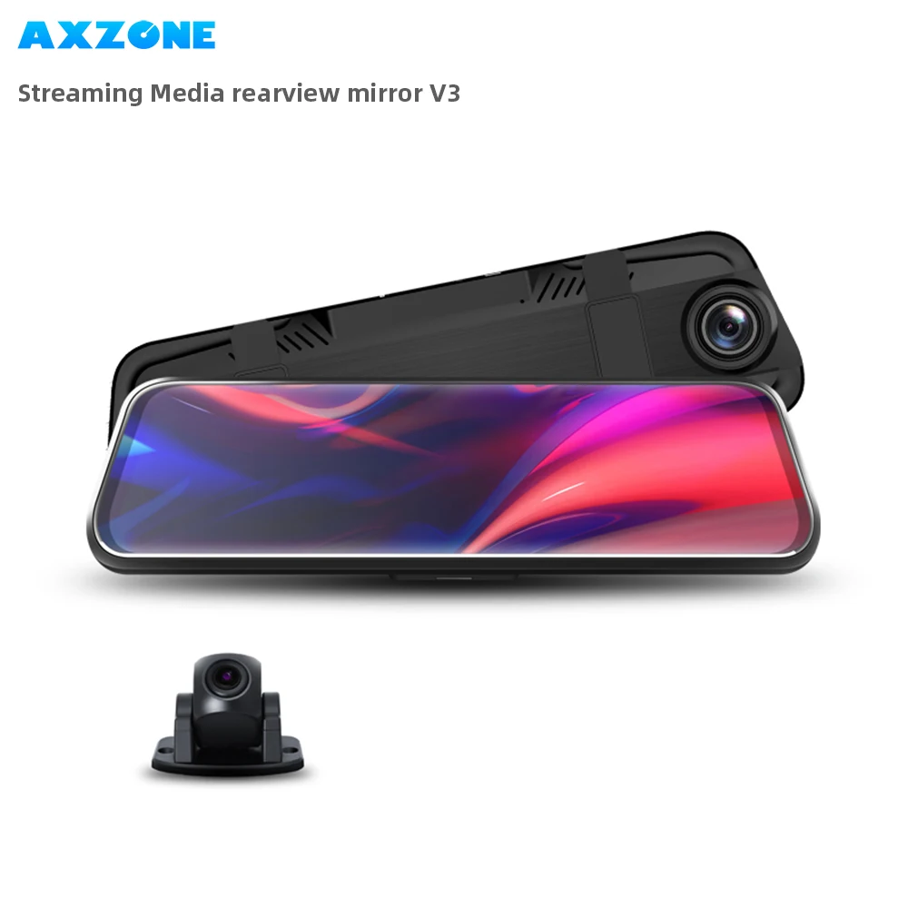 AX-ZONE V3 10'' IPS Stream Rear View Mirror Dash Cam Registrar Video Recorder Full HD 1080P Car Dvr Car cam Super Night Vision