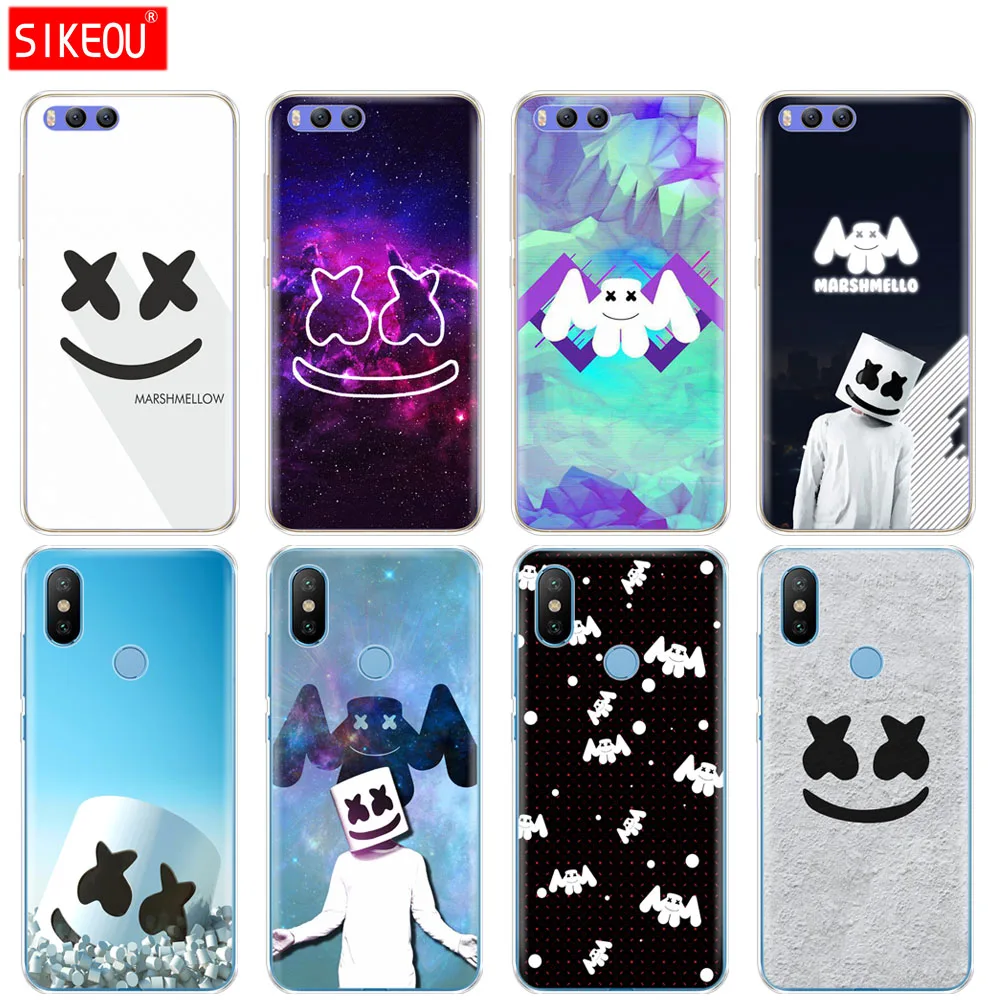 

Silicone Cover Case For Xiaomi Mi 8 8SE A1 A2 lite 5 5S 5X 6 Mi5 MI6 NOTE 3 MAX Mix 2 2S Marshmello Unique Design