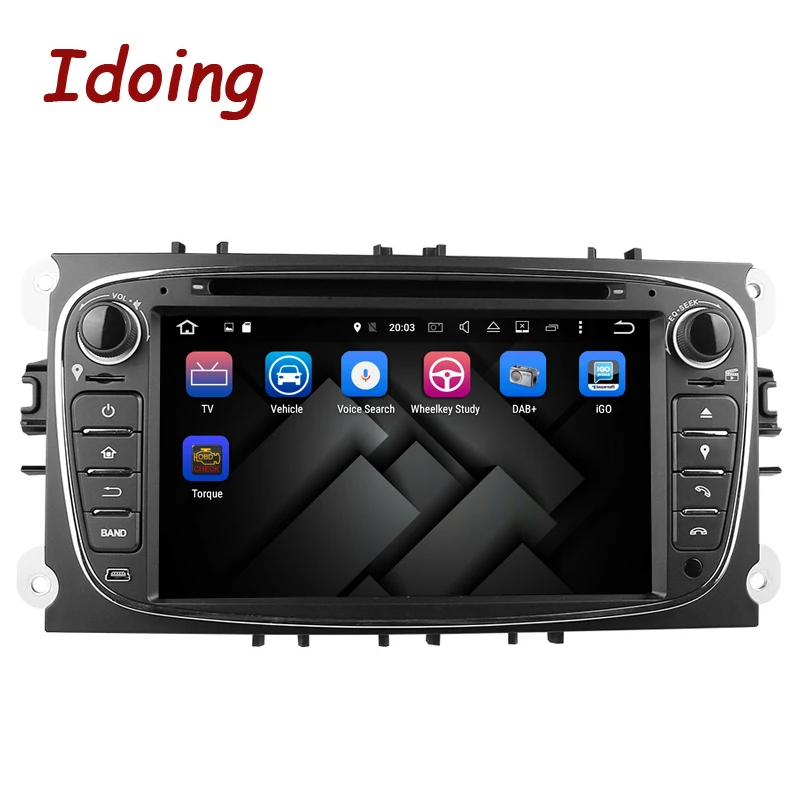 Best Newest Android 8.0 4G+32G Fast Boot for Ford Focus Mondeo Car Multimedia System Built-in wifi 1024*600 7inch  3G Dab+ Obd2 TV 3