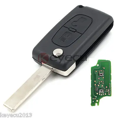 KEYECU Новый дистанционный ключ брелок от машины 2B 433 МГц ID46 для Citroen C2 C3 C04 C5 C6 C8 0536