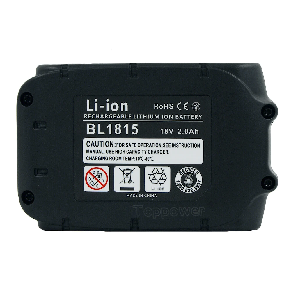 Литий ионная аккумуляторная батарея 18 в 2000 мАч для Makita BL1815 2 0 Ач BL1830 BL1845 LXT400 194230