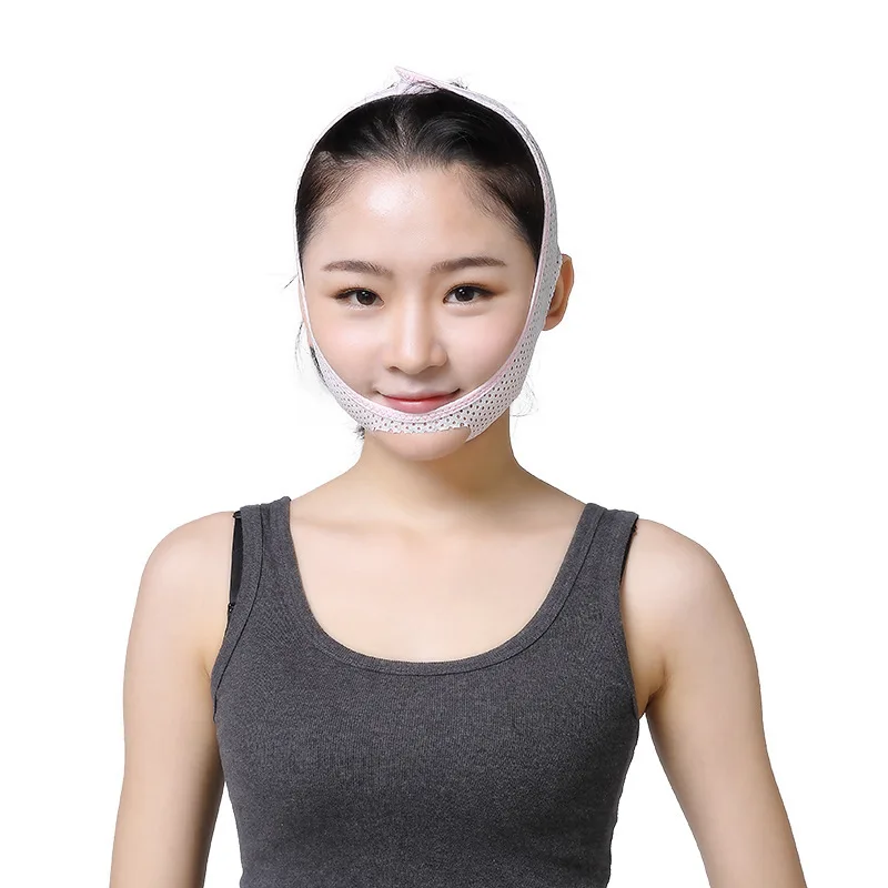 

High Elasticity Summer Slimming Bandage Breathable V Face-Lift Mask Double Cheek Chin Corrector Anti Wrinkles Band T258OLB