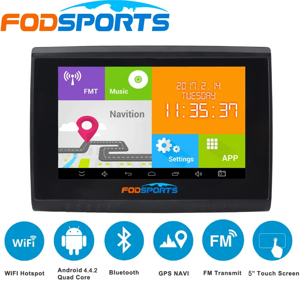 2017 New Fodsports Android font b GPS b font Navigator 5 0 Inch WIFI 512M RAM