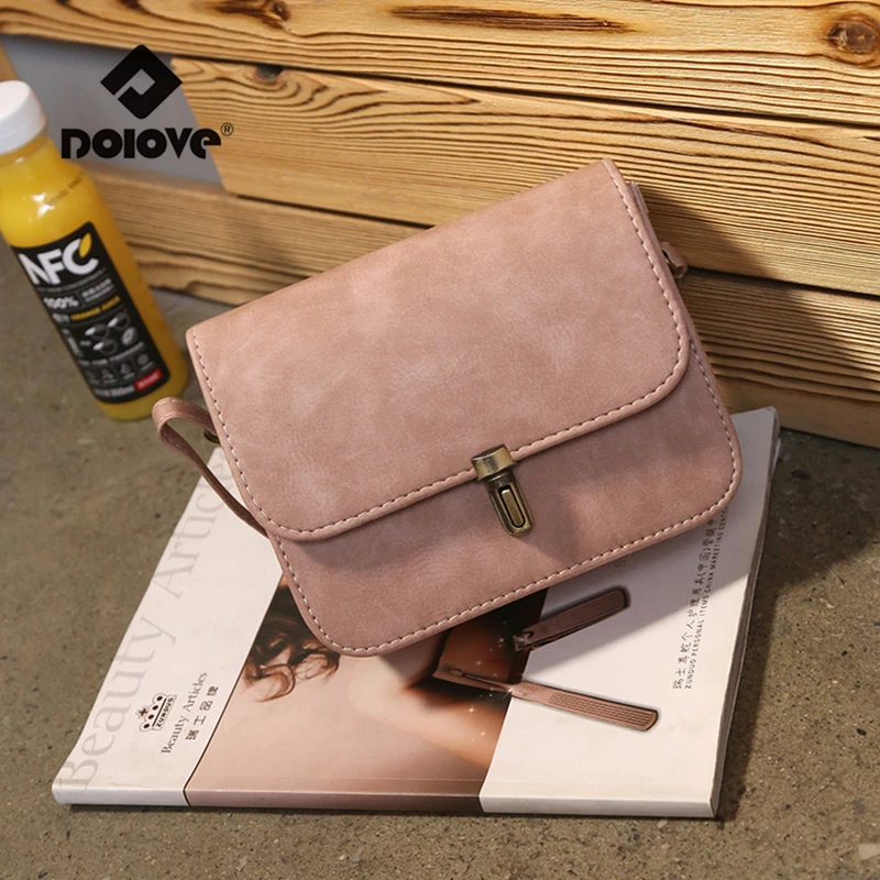 Dolove 2018 New Bullet Lock Small Side Of Mini Mobile Phone Bag Fashion Handbags