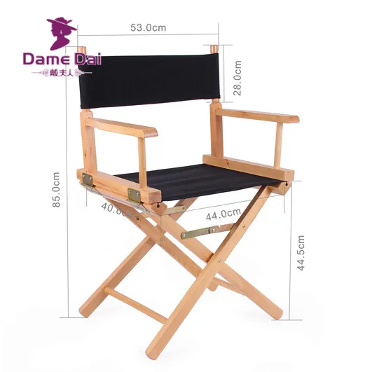Standard Height Directors Chair Canvas Seat and Back Outdoor Furniture Portable Wood Director Chairs Folding Camping Beach Chair