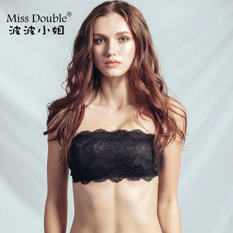 Miss Double Invisible Bras tube top bra suit for summer brassiere seamless sexy lace strapless wireless thin cup anti expose | Женская