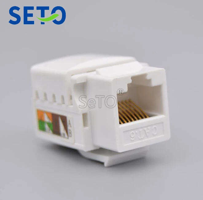 

SeTo RJ45 Cat6 Gigabit Network Lan Module Cat6 Connector Keystone For Wall Plate Socket
