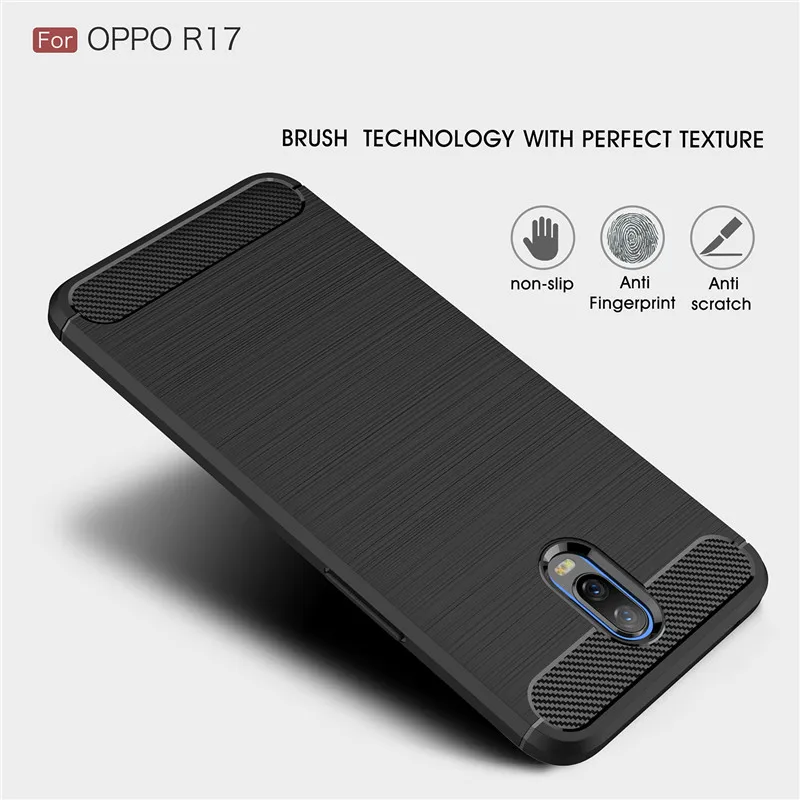Чехол для телефона из углеродного волокна OPPO R17 чехол WolfRule мягкая задняя крышка