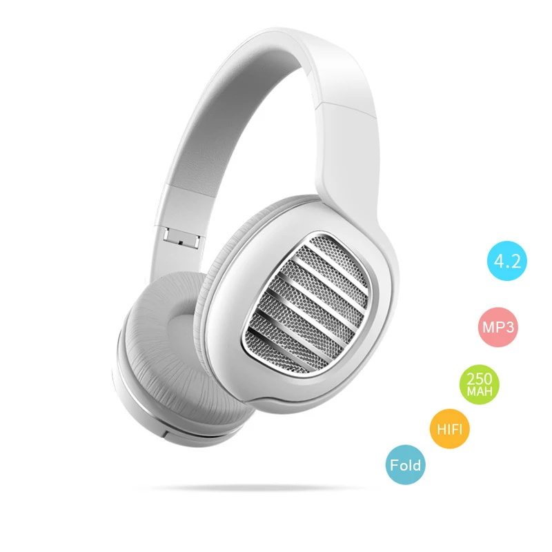 Беспроводные Bluetooth наушники модные складные над ухом гарнитуры BT 4,1 Поддержка FM радио и SD карты наушники с микрофоном