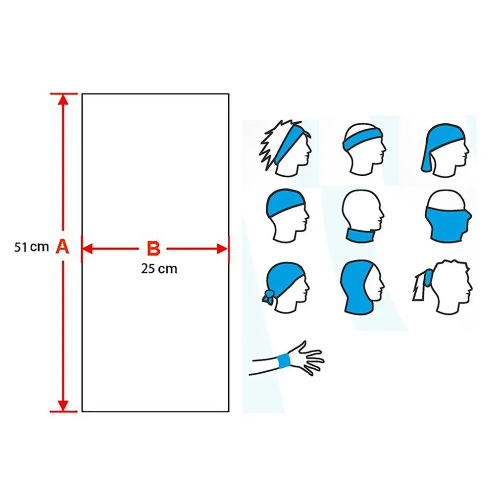 Повязка для головы тюрбан шеи маска для рыбалки волшебный шарф трубчатый шарф для рыбалки Йога мотоцикл многофункциональное волшебное полотенце