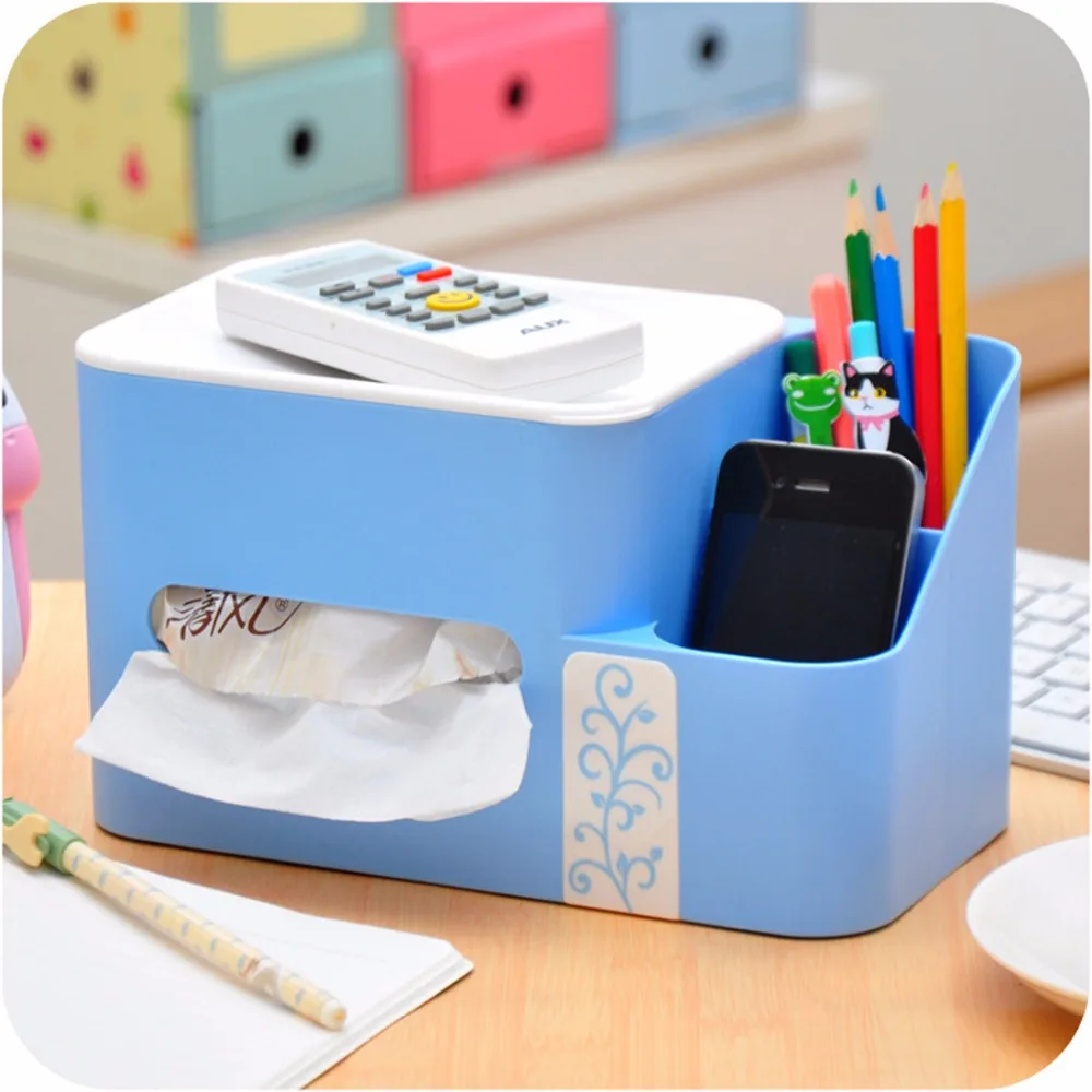 Home Desk Organizer Box Paper Tissue Case Cosmetic Holder