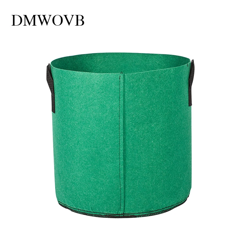 

DMWOVB 5PCS Non-woven Fabrics Garden Plant Pots Grow Bags Containers Vegetable Flower Aeration Growing Bag Gardening Tool