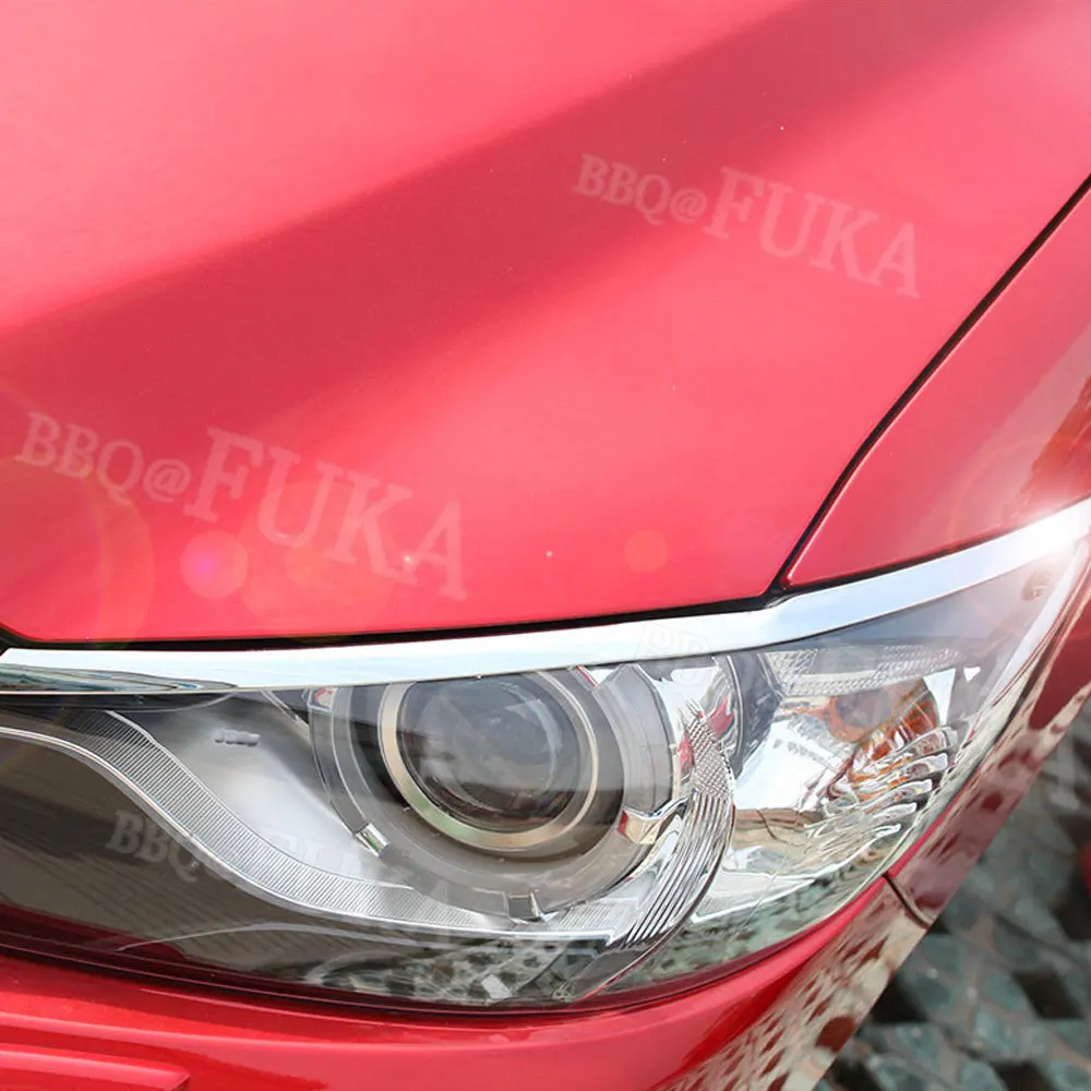 Для Mazda 6 Atenza 2013 2014 хромированные передние фары Крышка для век бровей полоски|eyelids
