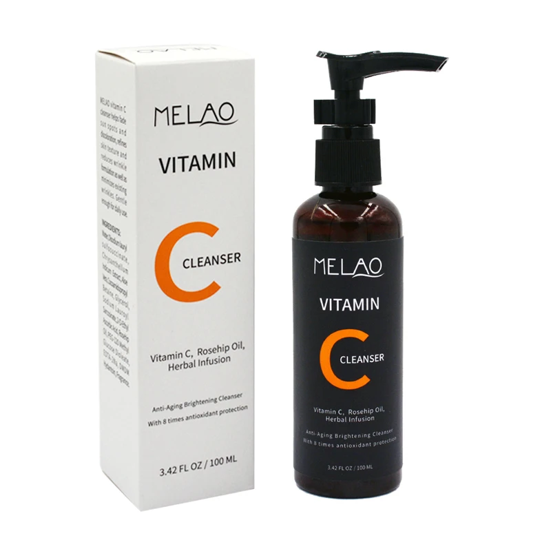 

MELAO Whitening Facial Cleanser VC Lemon Moisturizing Face Wash Cleansing Deep Clean Purify Shrink Pores Brightening 100ml