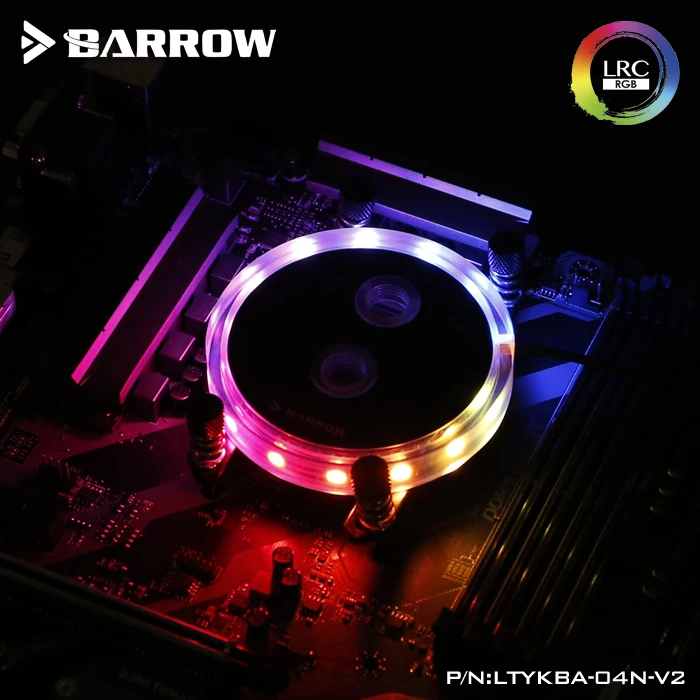 Водяной блок Barrow для процессора AMD RYZEN AM3 + AM4 акриловый разъем медный радиаторный