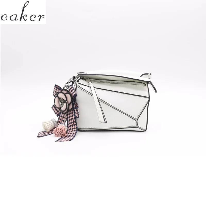 

Caker Brand 2019 Women Handbags Genuine Leather Crossbody Shoulder Bags with flower beaded tassel drop shipping