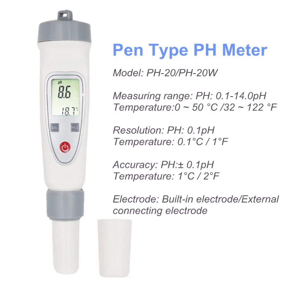 Портативный 0,01 PH тестер PH измеритель температуры Тип ручки точность качества воды монитор тестер для бассейнов, аквариумов