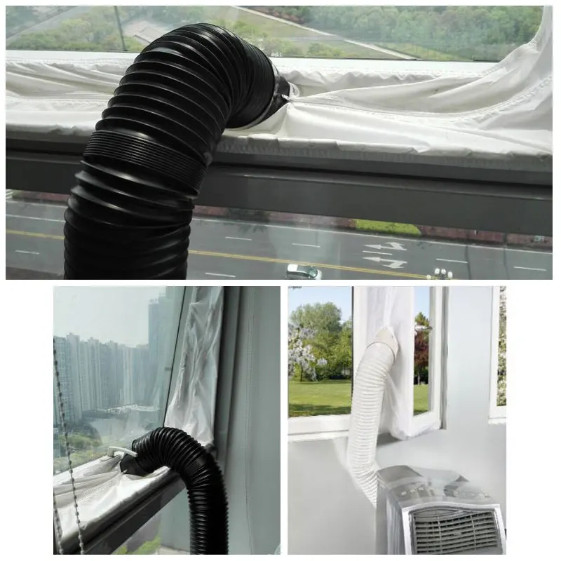 Portable Airlock Window Sealing Soft Cloth Waterproof Sealing Baffle For Mobile Air Conditioners And Exhaust Air Dryers
