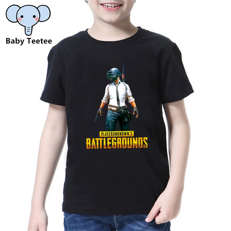 

Kids Cute Game Playerunknown's Battlegrounds PUBG Short Sleeve T-Shirts Boys Girls Cotton Summer Tops Children Fashion Tshirt